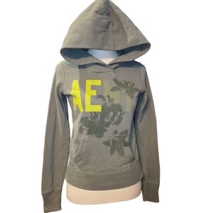 American Eagle Outfitters Sage Green Graphic Hoodie Size XS